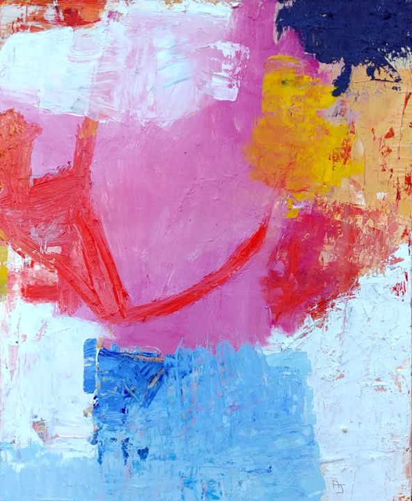 Painting titled "Résilience 2" by Aurélie Jeannin, Original Art, Oil Mounted on Stretcher frame