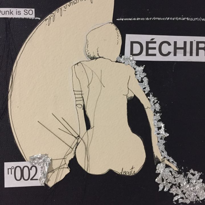 Peinture intitulée "Déchiréé 002" par Aurelie Kc, Œuvre d'art originale, Acrylique
