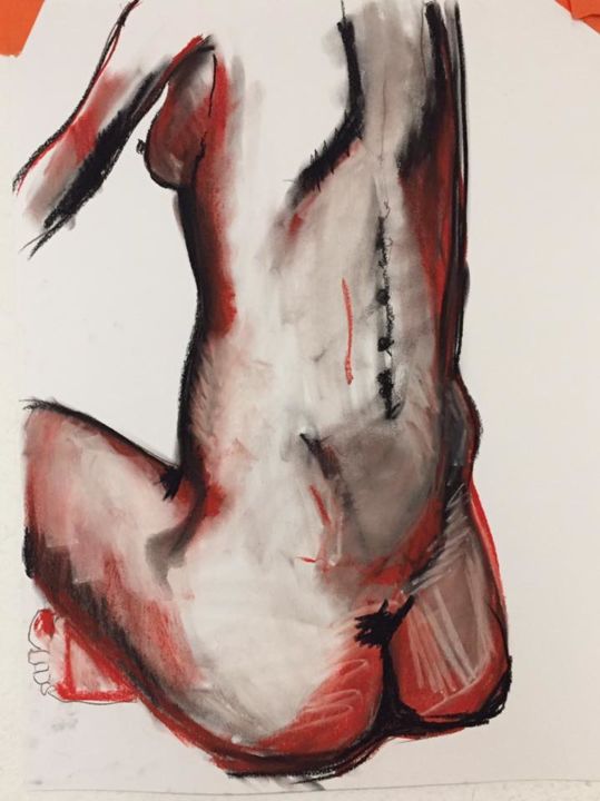 Peinture intitulée "Corps en colère" par Aurelie Kc, Œuvre d'art originale,