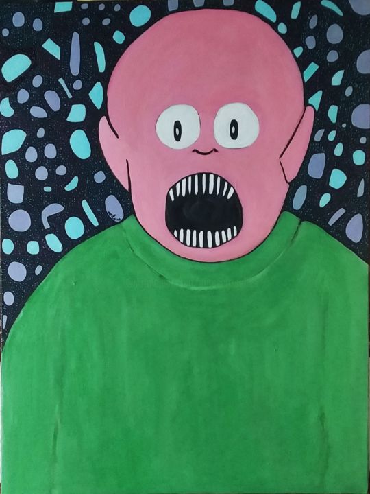 Painting titled "Enfant perdu" by Aorlius, Original Artwork, Acrylic