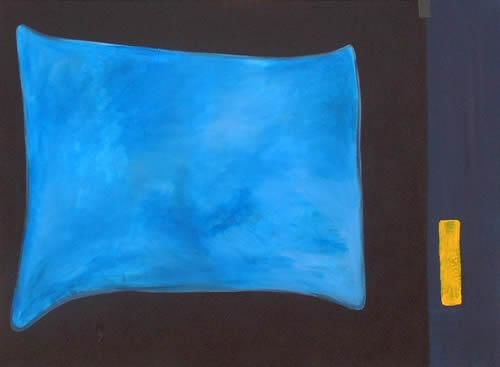 Painting titled "In blue" by Aureo Antunes, Original Artwork, Oil