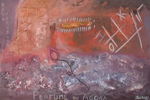 Peinture intitulée "Rosa Vermelha - Per…" par Aureo Antunes, Œuvre d'art originale, Huile