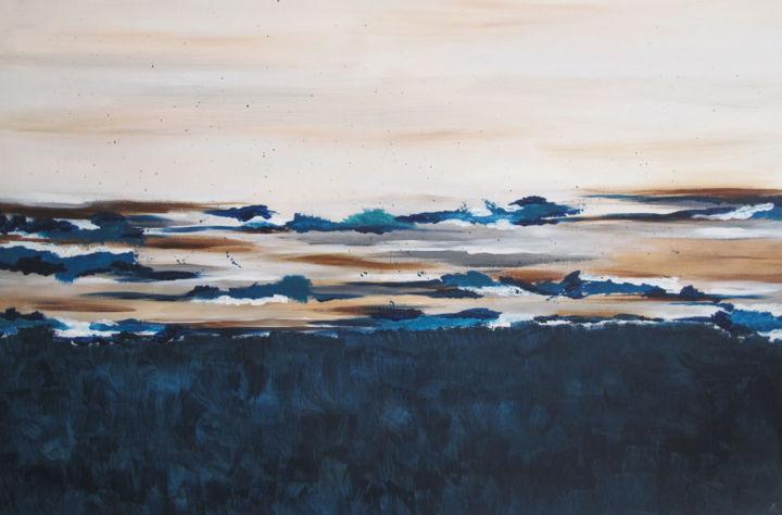 Картина под названием "Landscape 1" - Atelier Blå, Подлинное произведение искусства, Акрил Установлен на Деревянная рама для…
