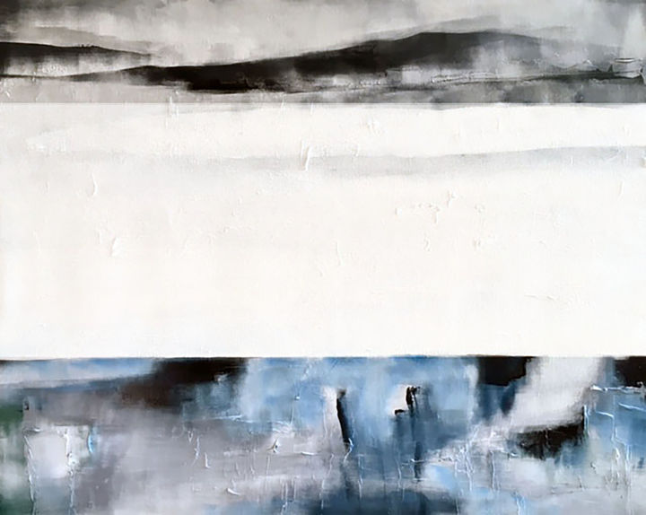 Картина под названием "Landscape 2" - Atelier Blå, Подлинное произведение искусства, Акрил Установлен на Деревянная рама для…