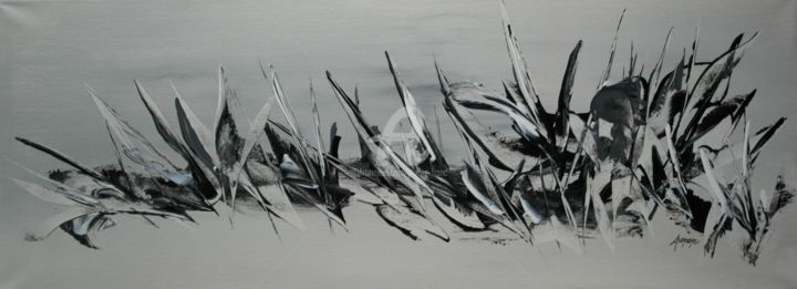 Peinture intitulée "Au dehors le calme,…" par Aurore Franc, Œuvre d'art originale, Acrylique