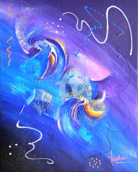 Картина под названием "hurricane-colored.j…" - Aurore Larcher, Подлинное произведение искусства, Акрил