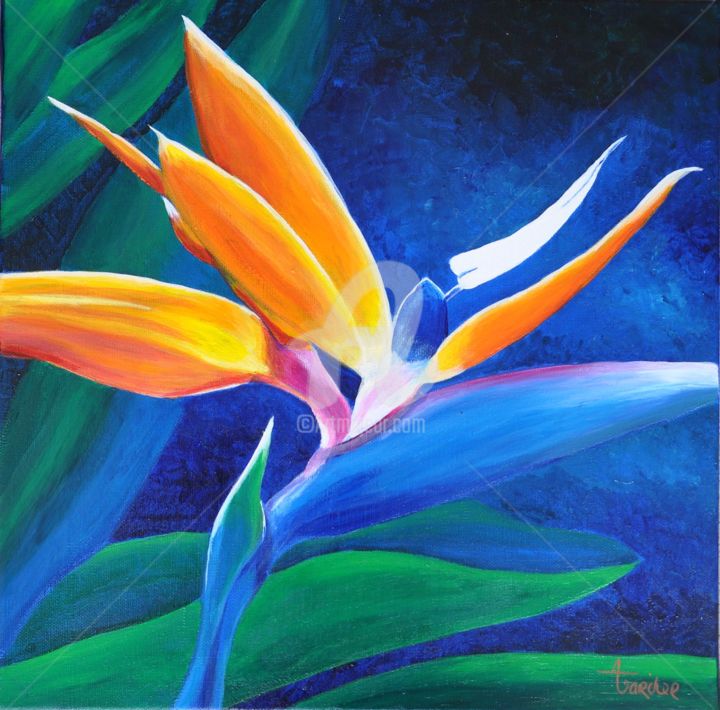 Oiseau Du Paradisjpg Painting By Aurore Larcher Artmajeur