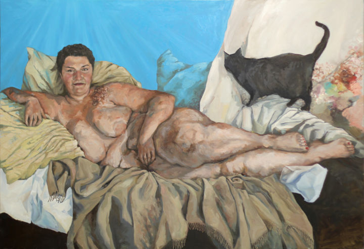 Картина под названием ""Bigfile" Venus" - Aurore Levasseur, Подлинное произведение искусства, Масло