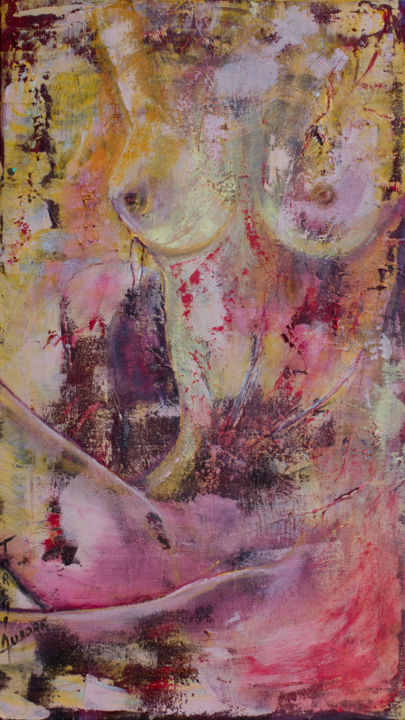 Peinture intitulée "Silhouette de femme" par Aurore Torchia, Œuvre d'art originale, Autre