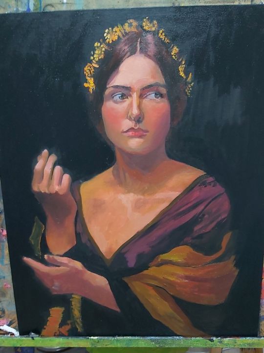 "Portrait of a girl" başlıklı Tablo Дона tarafından, Orijinal sanat, Petrol