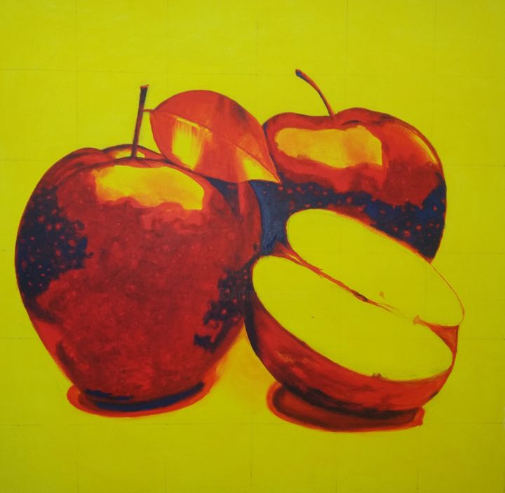 Painting titled "Primăvara" by Mariana Dăncău, Original Art, Acrylic Mounted on Stretcher frame