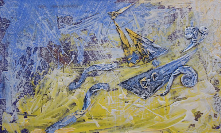Painting titled "Штормит..." by Антон Ваганов, Original Art, Acrylic
