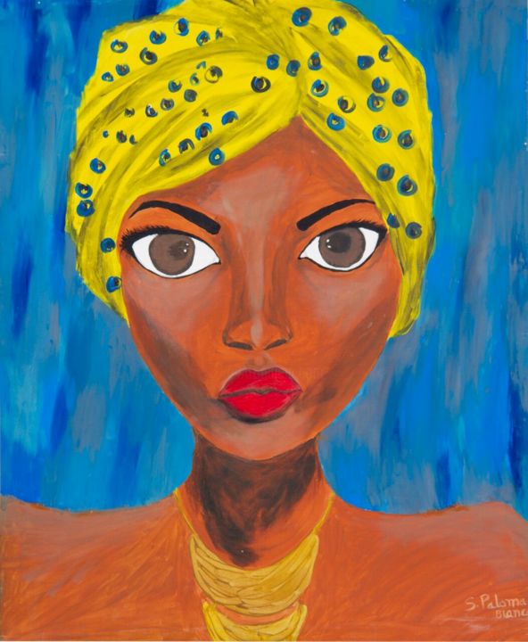 Peinture intitulée "Regard" par Paloma Blanca, Œuvre d'art originale,