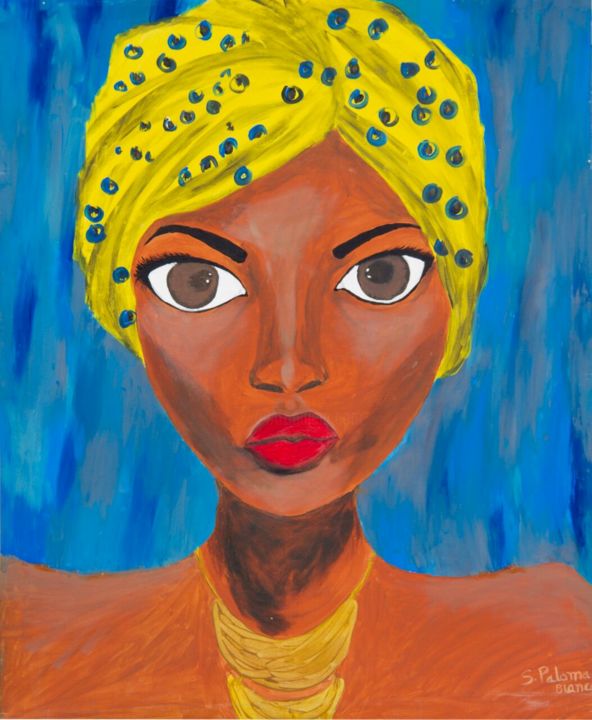 Painting titled "Regard" by Paloma Blanca, Original Artwork