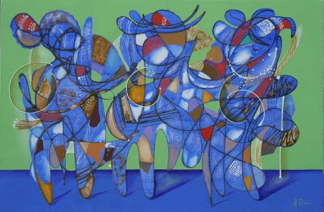 Картина под названием "Dancers" - Romeo Avagyan, Подлинное произведение искусства,