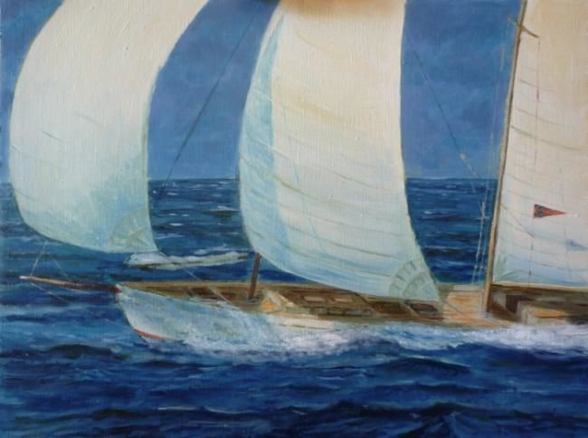 Painting titled "Azul" by Alejandro Vallespin, Original Artwork