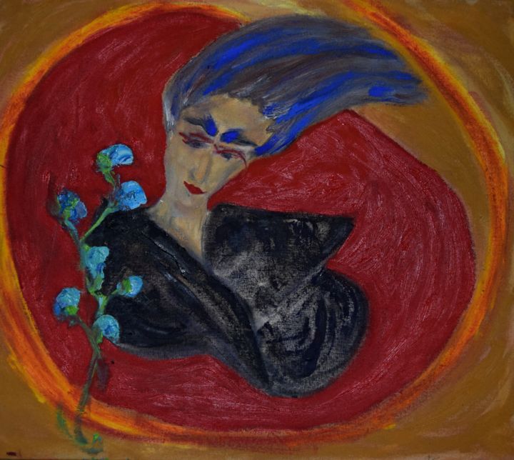 Pintura titulada "Celeste azulado" por Antonio Avar, Obra de arte original, Oleo