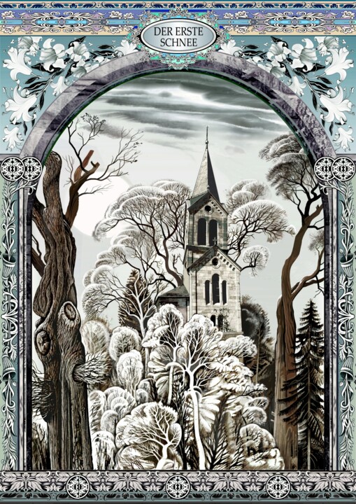 Digital Arts titled "Erste Schnee" by Konstantin Avdeev, Original Artwork, Digital Print