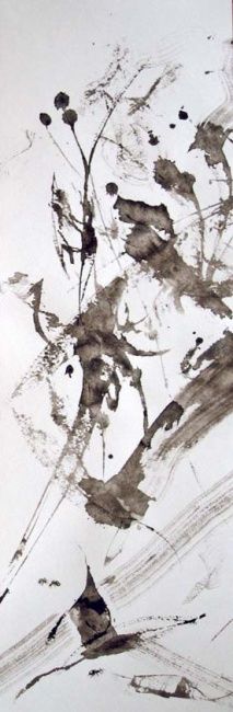 Painting titled "Après la pluie - 2" by Aachi Aavd, Original Artwork, Chinese Calligraphy