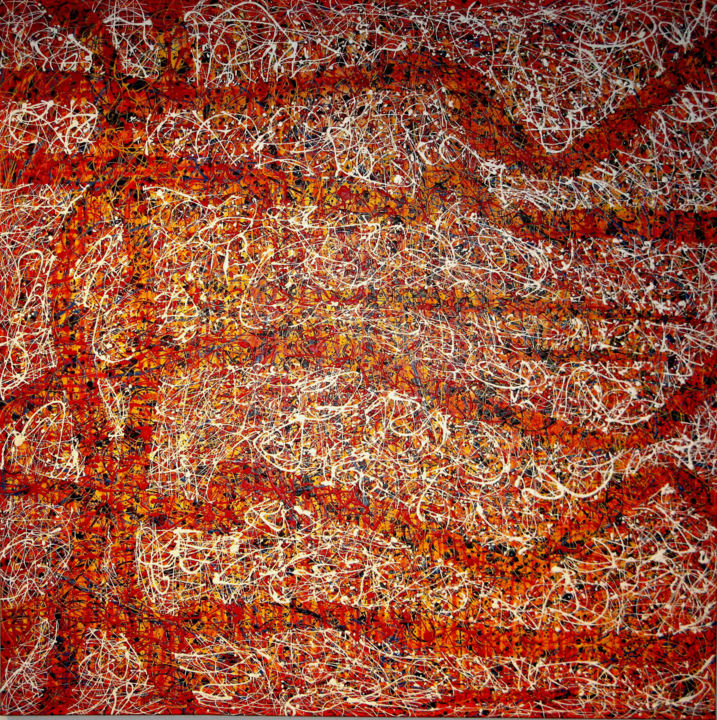 Картина под названием "A CROSSING PLACE" - Andre Van Der Kerkhoff, Подлинное произведение искусства, Акрил