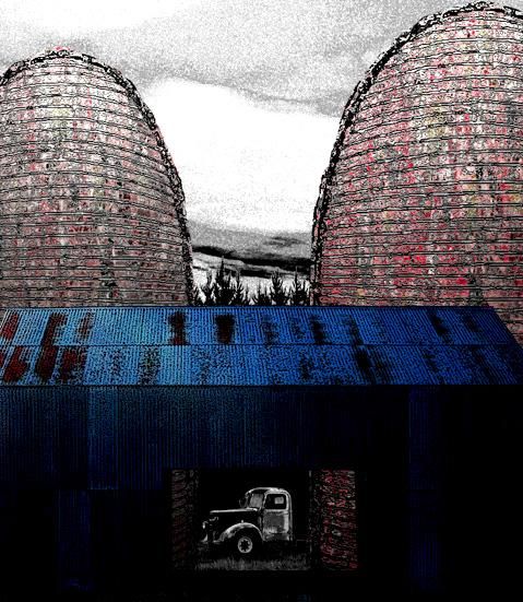 Отпечатки и Гравюры под названием "the blue barn" - Andre Van Der Kerkhoff, Подлинное произведение искусства