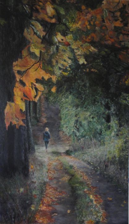 Peinture intitulée "Passeio na Mata" par Avelino Araujo Junior, Œuvre d'art originale, Huile Monté sur Panneau de bois