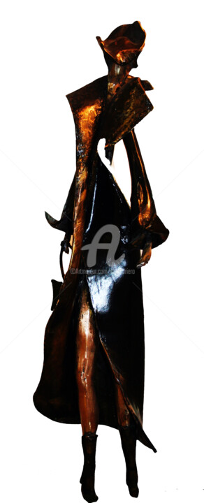 Sculpture intitulée "LA DAME EN NOIR" par Aventuriero, Œuvre d'art originale, Bronze
