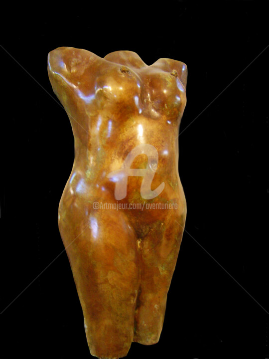 Sculpture intitulée "Femme généreuse" par Aventuriero, Œuvre d'art originale, Bronze