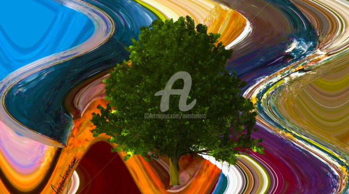 Digital Arts titled "MON ARBRE DE VIE" by Aventuriero, Original Artwork, 2D Digital Work