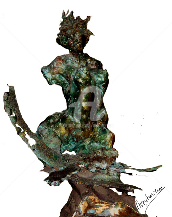Sculpture titled "Sensuelle" by Aventuriero, Original Artwork, Bronze