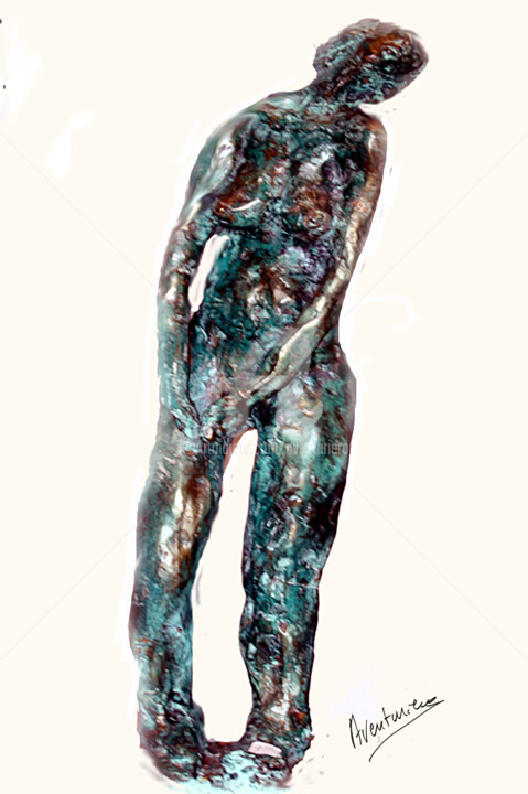 Skulptur mit dem Titel "Sensualités" von Aventuriero, Original-Kunstwerk, Bronze