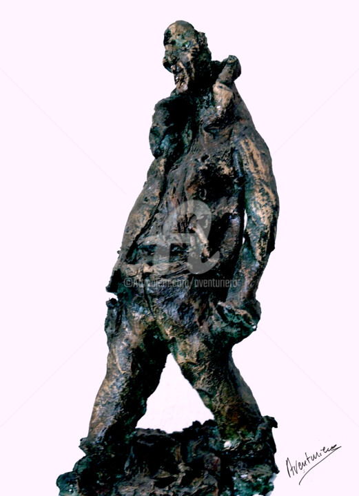 Sculpture titled "LE MARIN BRETON" by Aventuriero, Original Artwork, Clay