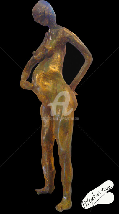 Sculpture titled "MATERNELLE" by Aventuriero, Original Artwork, Bronze