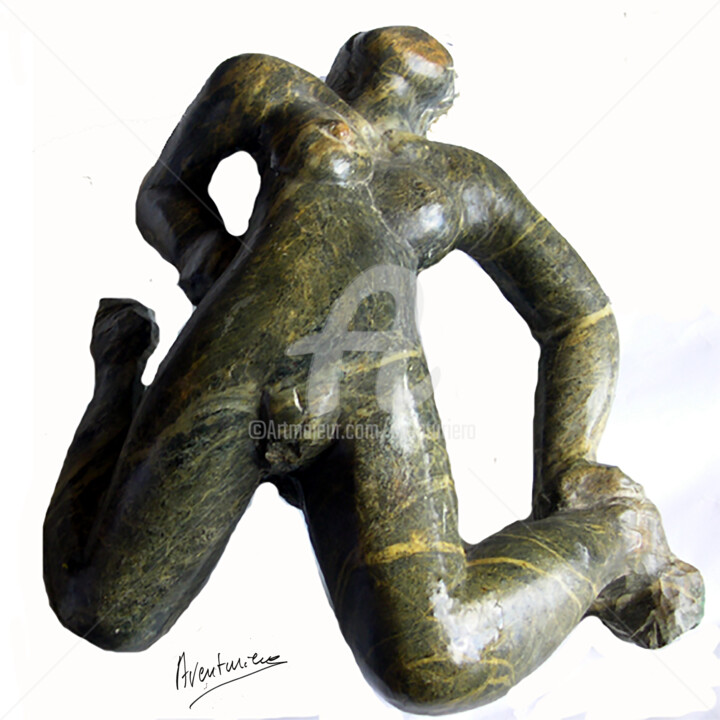 Sculpture intitulée "LANGUEUR steatite" par Aventuriero, Œuvre d'art originale, Pierre