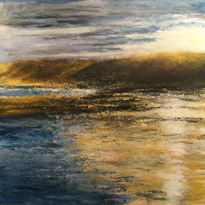 Painting titled "Lumière sur la baie" by Anne Vignau, Original Artwork