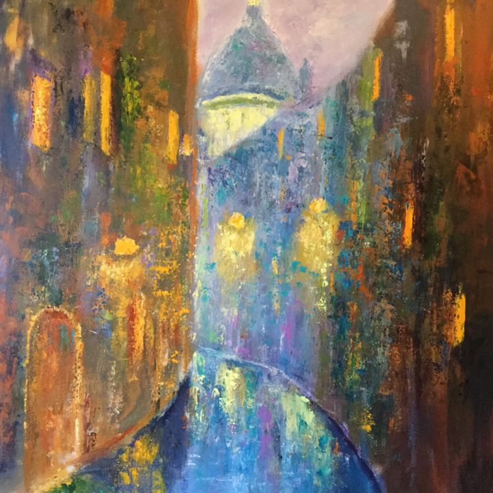 Painting titled "La Butte" by Anne Vignau, Original Artwork