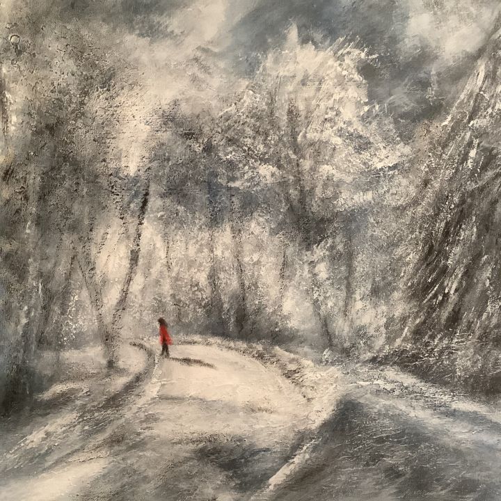 Peinture intitulée "Red coat 3" par Anne Vignau, Œuvre d'art originale, Acrylique