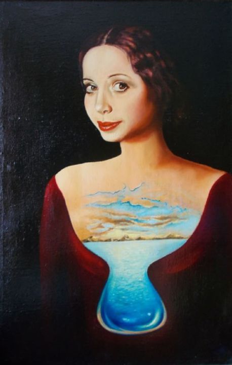 Painting titled "Portrait of a Warsa…" by Vladimir Abaimov, Original Artwork, Oil