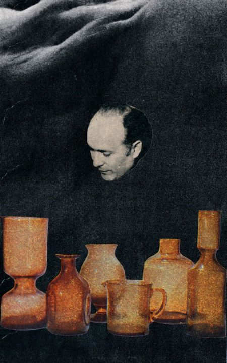 Collagen mit dem Titel "Pierre in his 54 Ye…" von Vladimir Abaimov, Original-Kunstwerk, Collagen