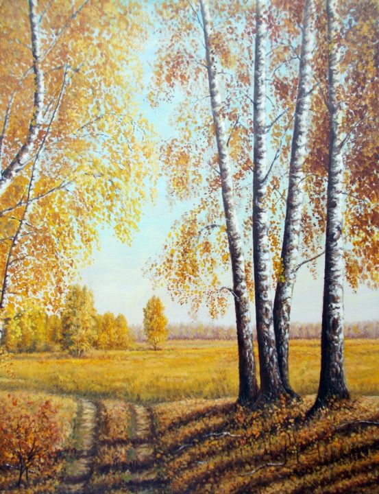 Peinture intitulée "At the Edge. На опу…" par Vladimir Abaimov, Œuvre d'art originale, Huile
