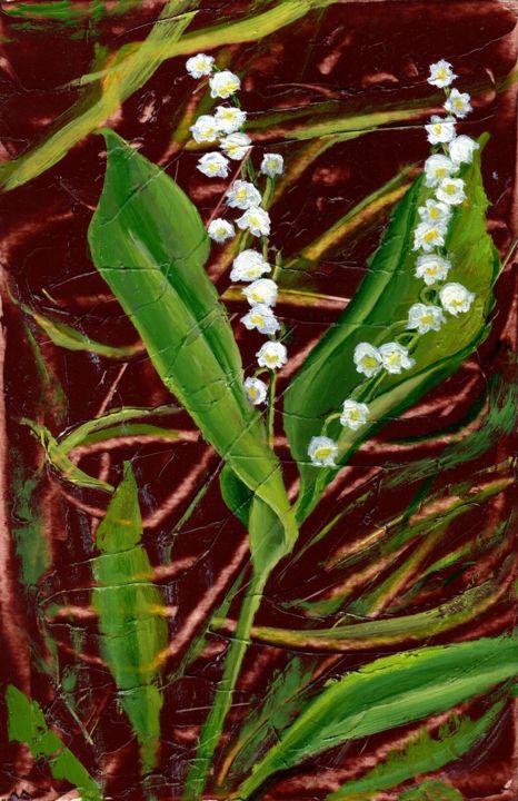 Malerei mit dem Titel "The Lily of the Val…" von Vladimir Abaimov, Original-Kunstwerk, Öl