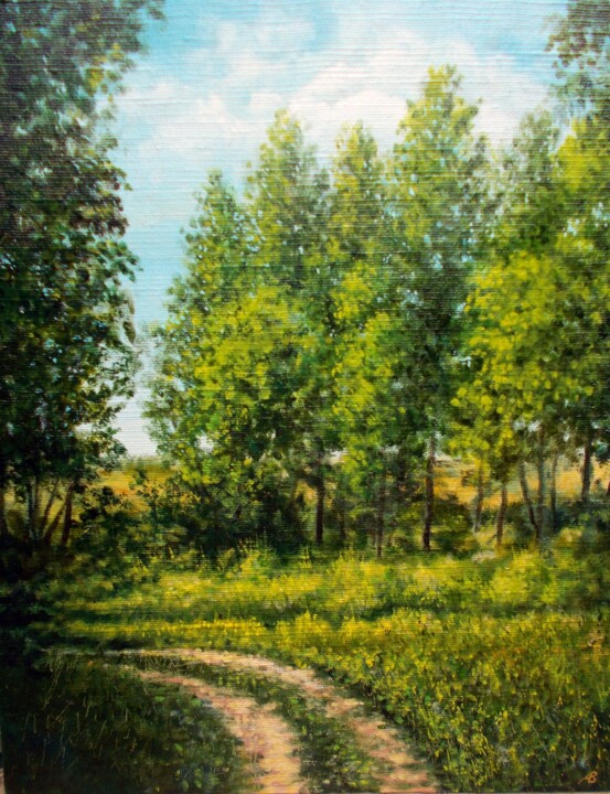 Картина под названием "The Summer Langour…" - Владимир Абаимов, Подлинное произведение искусства, Масло