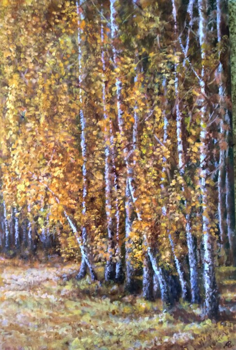 Painting titled "September Gift / По…" by Vladimir Abaimov, Original Artwork, Oil