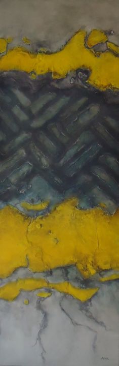 Peinture intitulée "SILLON GRIS" par Annick Volant-Vettu (AVVA), Œuvre d'art originale, Acrylique Monté sur Châssis en bois