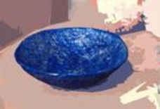 Sculpture titled "Blue bowl" by Awen Art Studio, Original Art,