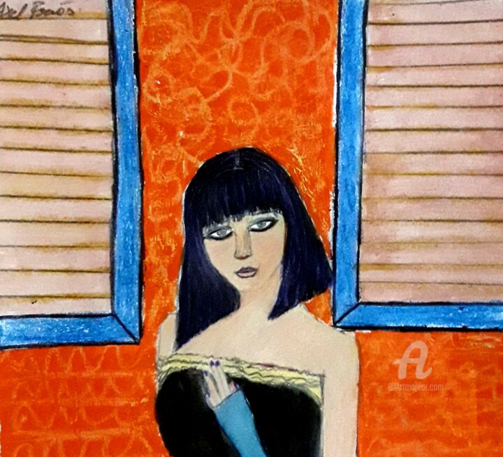 Peinture intitulée "Roxana" par Axel Frías, Œuvre d'art originale, Huile