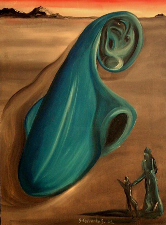 Painting titled "Cosmic Aspirator..." by Geoffrey Cervantes/Axis, Original Artwork, Oil
