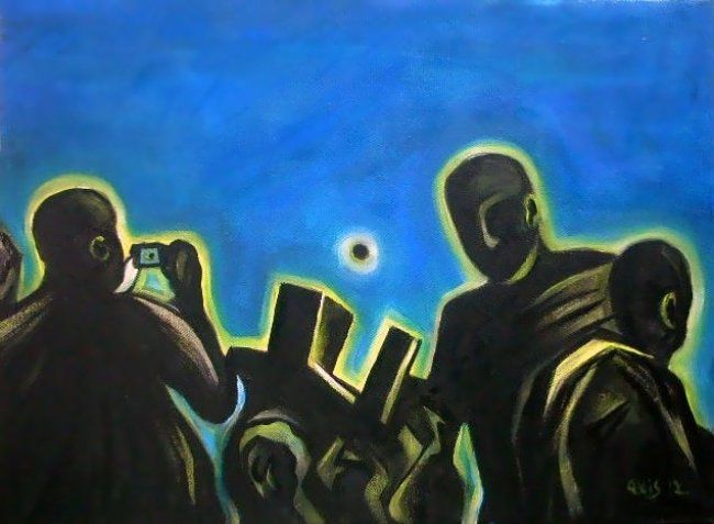 Painting titled "In Search of The Bl…" by Geoffrey Cervantes/Axis, Original Artwork, Oil