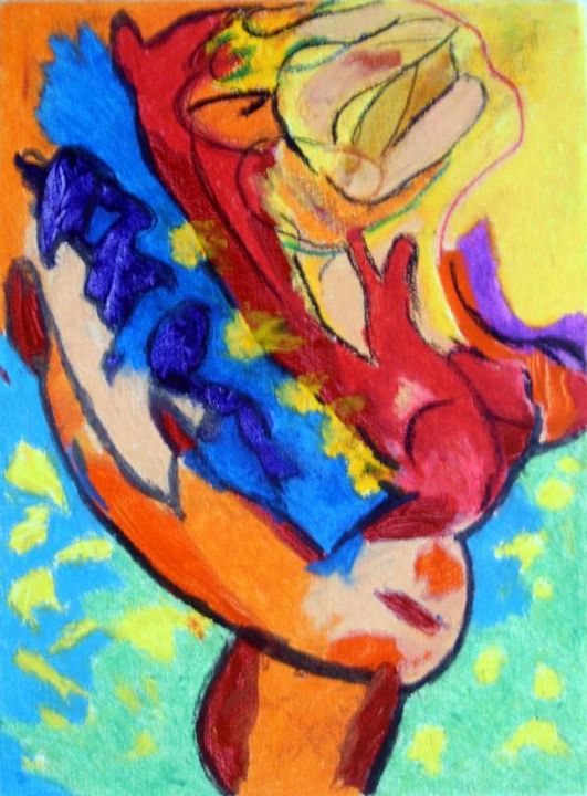 Painting titled "Dance of Freedom Ba…" by Aya, Original Artwork, Oil