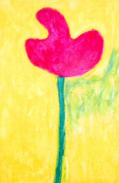 Painting titled "Flower For You Red…" by Aya, Original Artwork